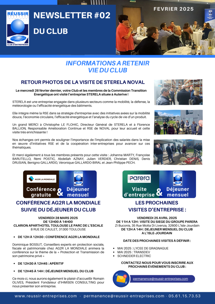 2025 02 newsletter club réussir p01